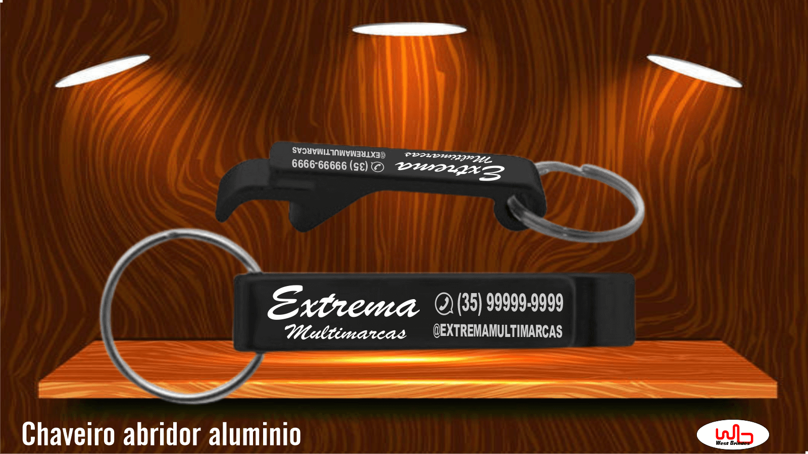 Abridor de garrafa alumínio laser